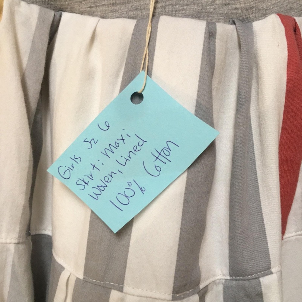 Skirt Girls 6 Maxi Colorful Stripe‎ Ruffle Tier 100% Cotton Mom and Pop's Kids - Picture 3 of 10